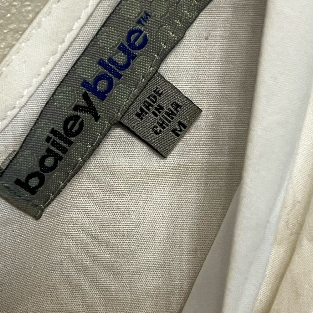Bailey Blue Classic Mini White Dress Tie Front Detail Size Medium Sailor Summer - Picture 4 of 11